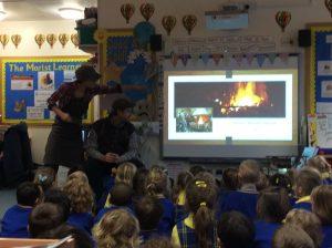 Bex Simon Teaching Reception Class in school