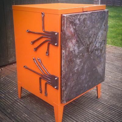 BBC TV show "Money for Nothing" Upcycling of an old filing cabinet into a designer metal cabinet