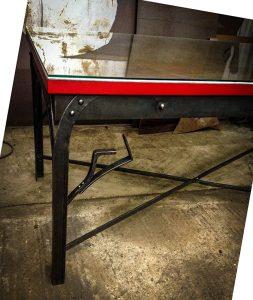 BBC TV show "Money for Nothing" Upcycling of an old fridge door into a designer forged metal table