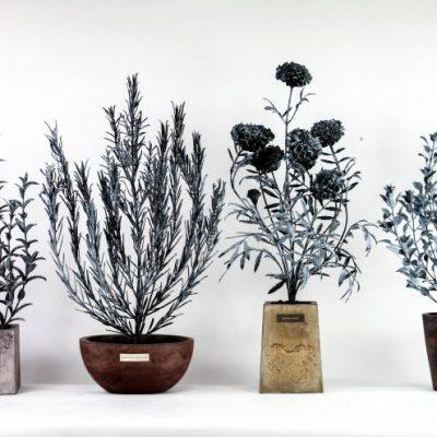 Steel plant sculptures